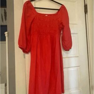 Stylish Coral Maternity Dress